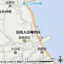 広島県尾道市因島大浜町四区周辺の地図