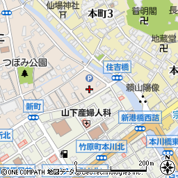 竹原葬祭会館本館周辺の地図