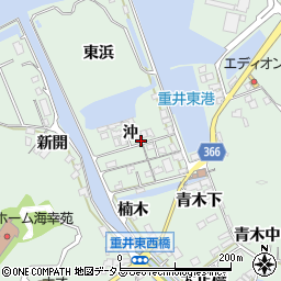 広島県尾道市因島重井町沖周辺の地図