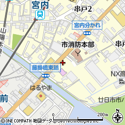 松屋廿日市店周辺の地図