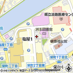 洲本市民工房周辺の地図
