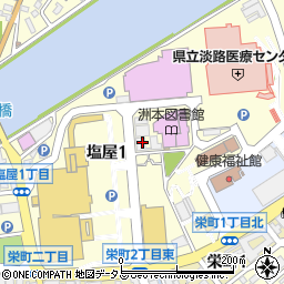 洲本市立市民工房周辺の地図