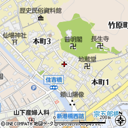 広島県竹原市本町周辺の地図