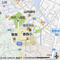 香川県高松市香西南町722周辺の地図