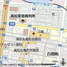 三越・高松　香川県産品周辺の地図