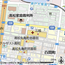 三越・高松　資生堂周辺の地図