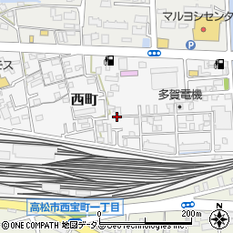 香川県高松市西町周辺の地図