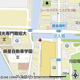 屋島西町子の浜公園周辺の地図