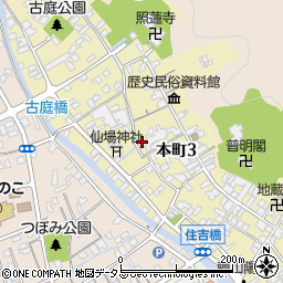 竹原市役所　光本邸周辺の地図