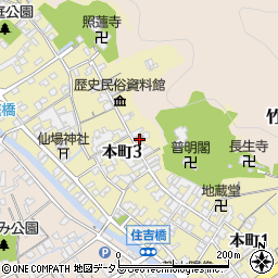 竹原町並み保存地区周辺の地図