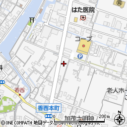 高松香西郵便局周辺の地図