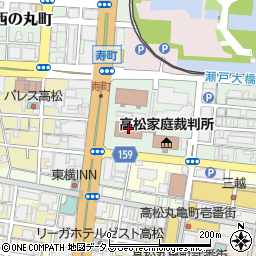 高松地方裁判所　刑事部・受付周辺の地図