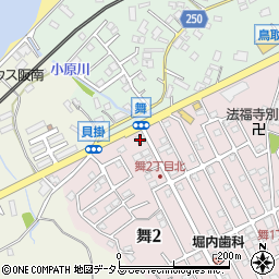 ローソン阪南舞店周辺の地図