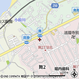ローソン阪南舞店周辺の地図