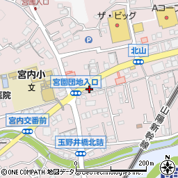 宮内郵便局周辺の地図