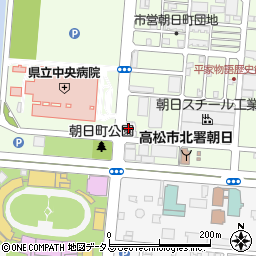 コスモ朝日町セントラルＳＳ周辺の地図