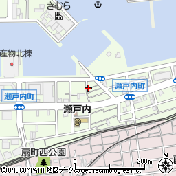 香川県高松市瀬戸内町周辺の地図