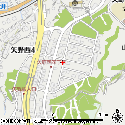 広島県広島市安芸区矢野西周辺の地図