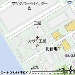 広島県安芸郡坂町北新地1丁目周辺の地図