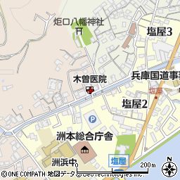 木曽医院周辺の地図