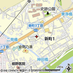 奈良県五條市新町周辺の地図