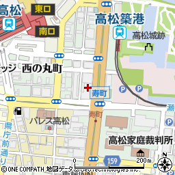 香川県信用農業協同組合連合会　業務部窓口周辺の地図