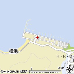 尾崎文治カキ養殖場周辺の地図
