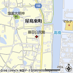 藤目公民館周辺の地図