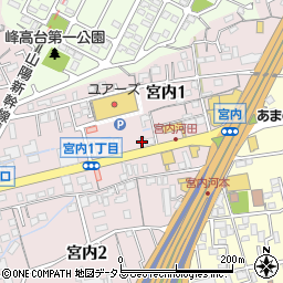 メガネの田中チェーン宮内店周辺の地図