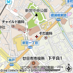 宮島街道周辺の地図