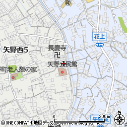 西野花店周辺の地図