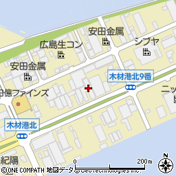 広島県廿日市市木材港北周辺の地図