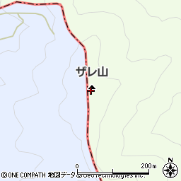 ザレ山周辺の地図