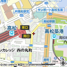 バジェットレンタカー高松駅前店周辺の地図