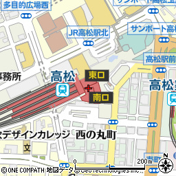 株式会社白洋舎　高松駅コム店周辺の地図