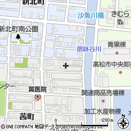 香川県高松市茜町9周辺の地図