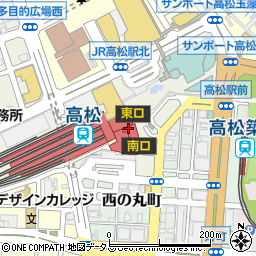 駅レンタカー高松営業所周辺の地図