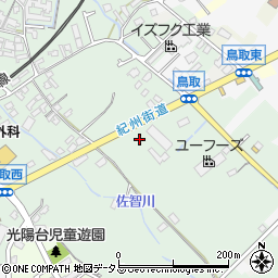 大阪府阪南市鳥取208周辺の地図