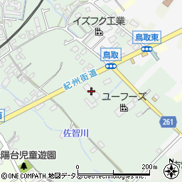 セブンイレブン阪南鳥取店周辺の地図