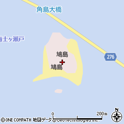 鳩島周辺の地図