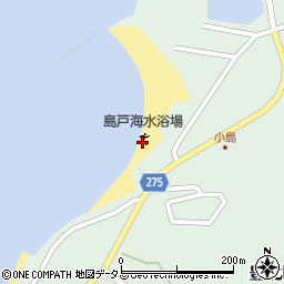 島戸海水浴場周辺の地図