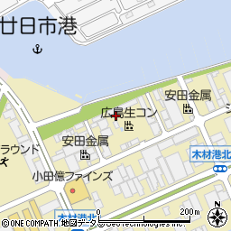 広島県廿日市市木材港北3周辺の地図