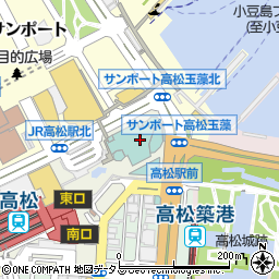 JRホテルクレメント高松宿泊予約直通周辺の地図