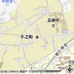 奈良県五條市下之町周辺の地図