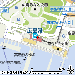 広島港駅周辺の地図