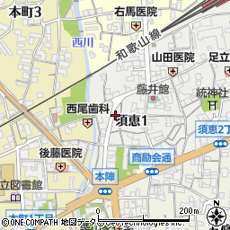 五條須恵郵便局 ＡＴＭ周辺の地図