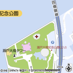 瀬戸大橋記念公園　マリンドーム周辺の地図