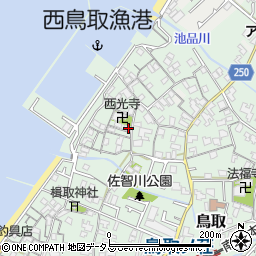 大阪府阪南市鳥取1177周辺の地図