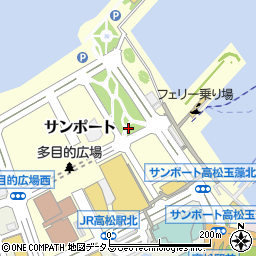 香川県高松市サンポート周辺の地図
