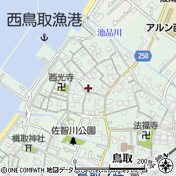大阪府阪南市鳥取1168周辺の地図